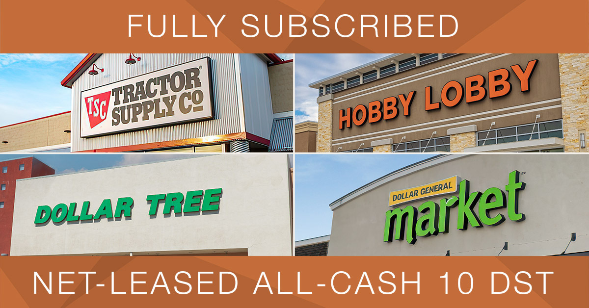 ExchangeRight Fully Subscribes Net-Leased All-Cash 10 DST Offering