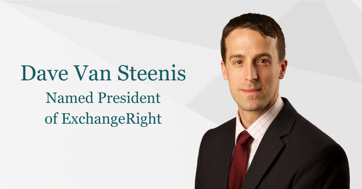 ExchangeRight Names CFO and CIO Dave Van Steenis as President