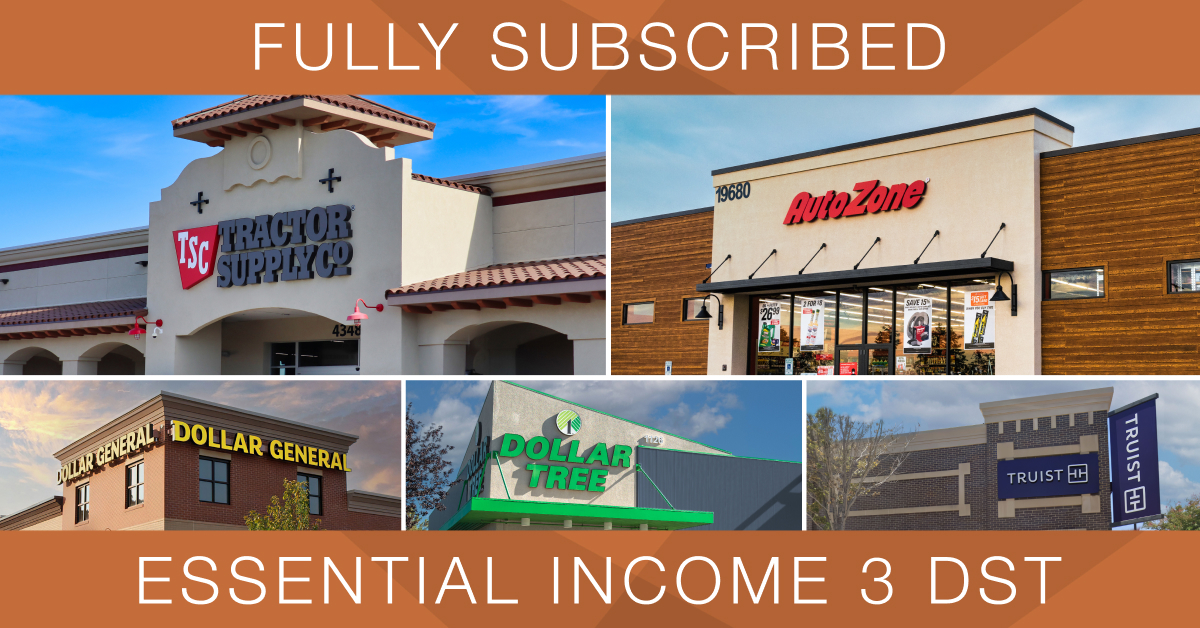 ExchangeRight’s Essential Income 3 DST Fully Subscribed Amid Soaring Investor Demand for DSTs With Expedited 721 REIT Access