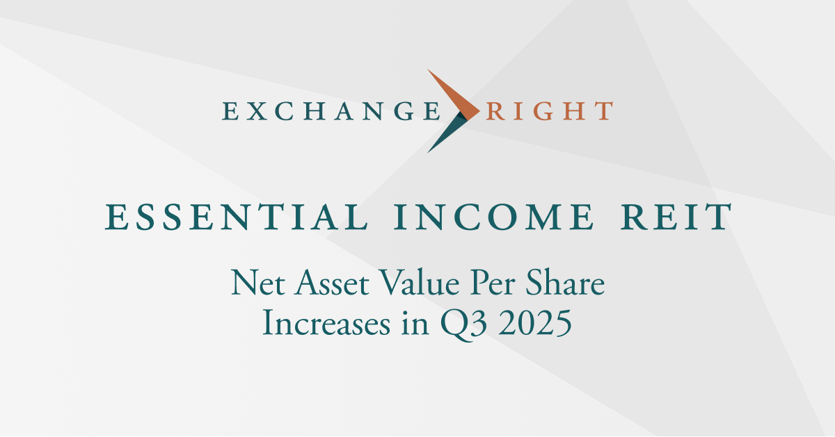 Essential Income REIT’s Net Asset Value Per Share Increases in Q3 2025