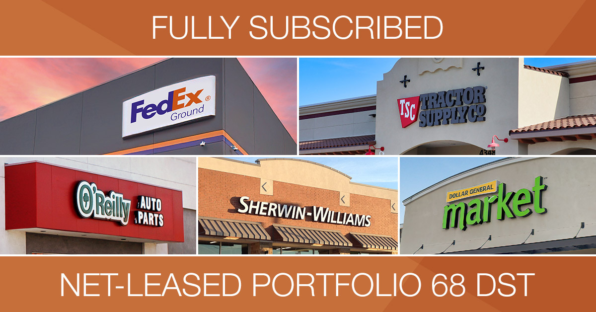 $111 Million Net-Leased Portfolio 68 DST Fully Subscribed as ExchangeRight Expands its REIT’s Acquisition Pipeline